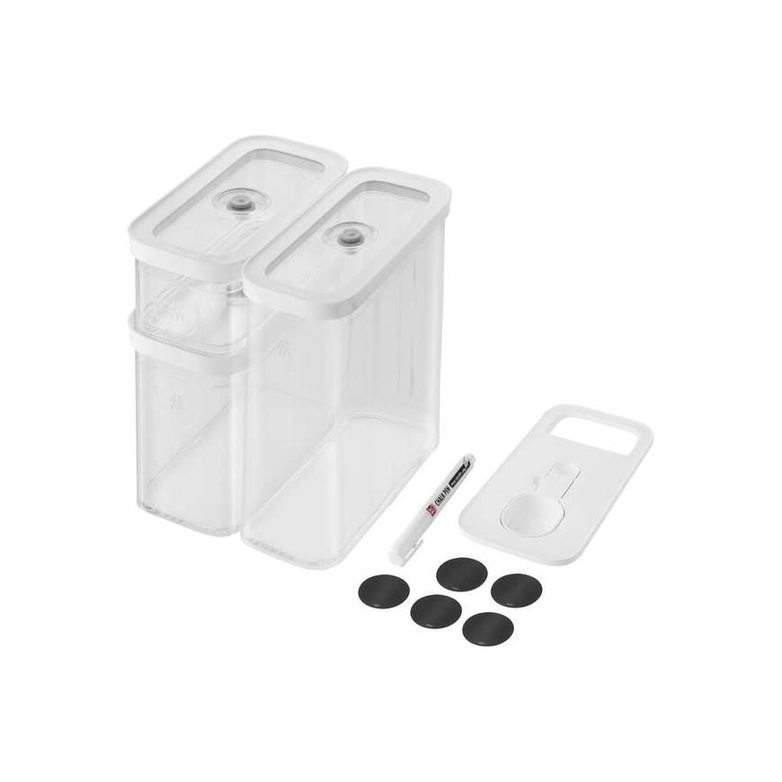 ZWILLING 1026082 Suorakulmainen Säilö 5,4 L Läpinäkyvä, Valkoinen 5 kpl