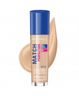 Rimmel Match Perfection Foundation 30 ml Pumppupullo Nestemäinen 101 Classic Ivory