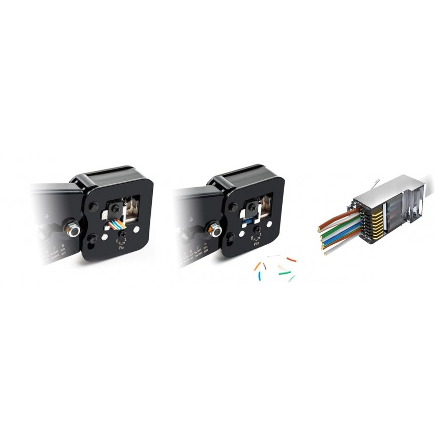 Spacetronik Tiekimo rinkinys su gofruotoju ir PT-S01 RJ kištukais – 2