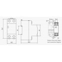 CNC Įtampos apsaugos relė, 1P+N, 63A, 230V, su atsistatymo funkcija