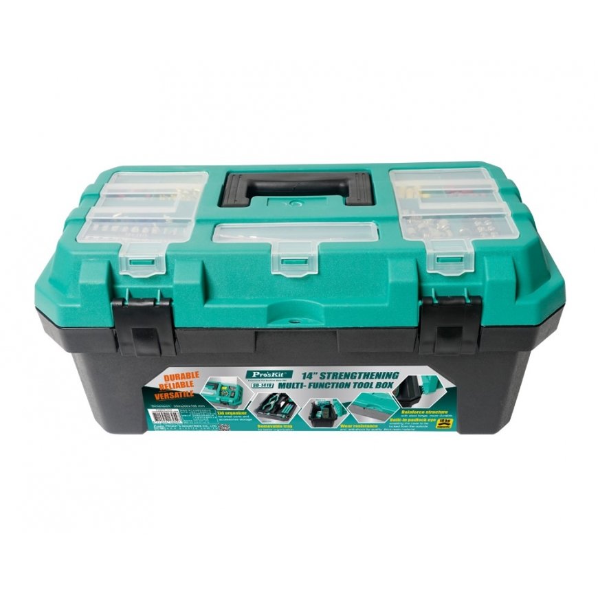 Įrankių dėžė su išimamu dėklu 14" 10kg 310x150x130mm, Pro'sKit – 2