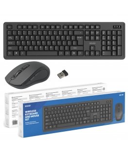 Savio KB-03 klaviatūra Pelė įskaityta Namams / biurui USB QWERTY Anglų (JAV) Juoda