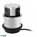 Orno Baldinis lizdas Ø10cm, ištraukiamas iš stalviršio, su USB įkrovikliu ir 1,5m laidu, 3x2P+Z (Schuko), 2xUSB (A+C tipo maks. Orno Baldinis lizdas Ø10cm, ištraukiamas iš stalviršio, su USB įkrovikliu ir 1,5m laidu, 3x2P+Z (Schuko), 2xUSB (A+C tipo maks.