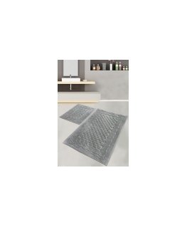 Bathlab ZAC vonios kilimėlių rinkinys, 2 vnt., 50x37 cm / 50x80 cm, šviesiai pilkas