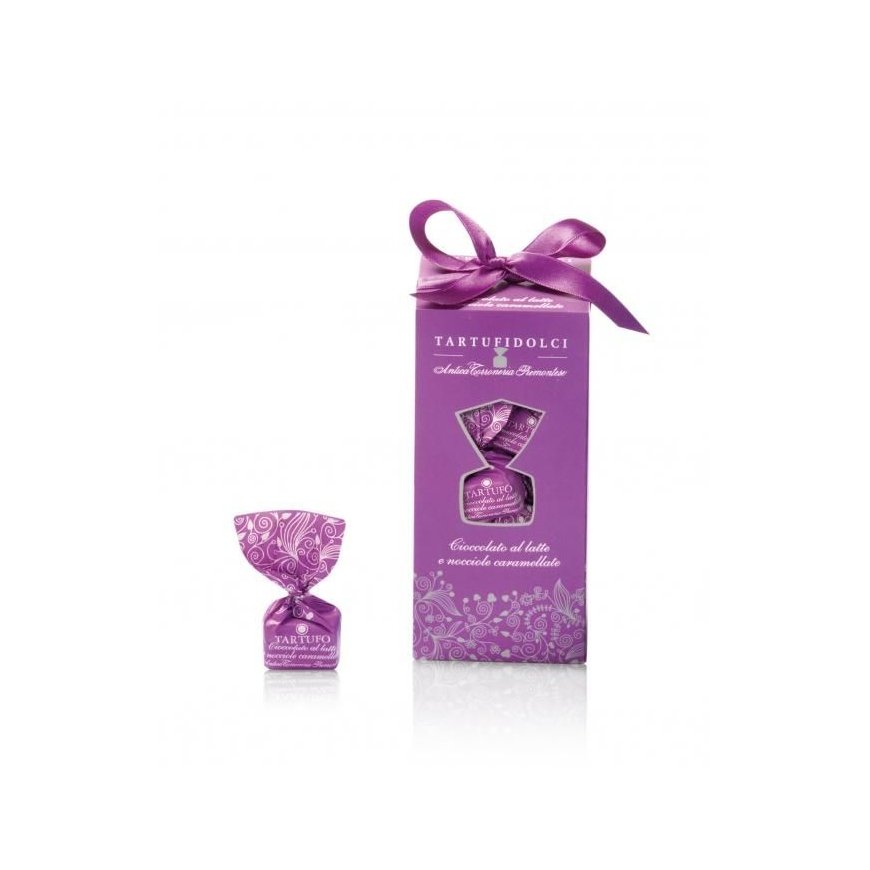 Antica Torroneria Piemontese Šokoladiniai triufeliai Linkėjimas AL LATTE E NOCCIOLE CARAMELLATE 160g