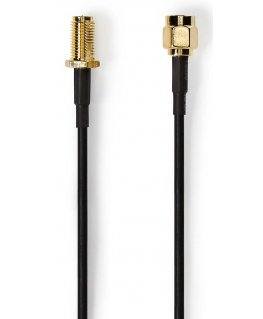 Nedis CSGL02210BK50 коаксиальный кабель RG-174 5 m RP-SMA Черный