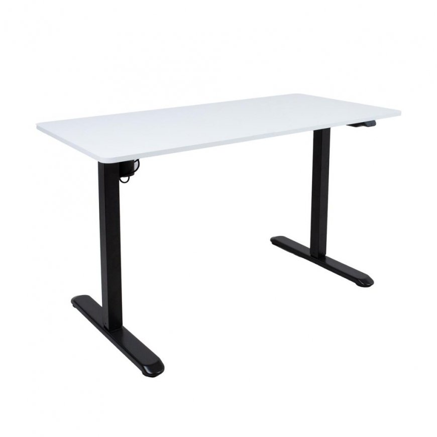 Home4You Rašomasis stalas ERGO LIGHT su 1 varikliu 120x60cm, baltas – 2
