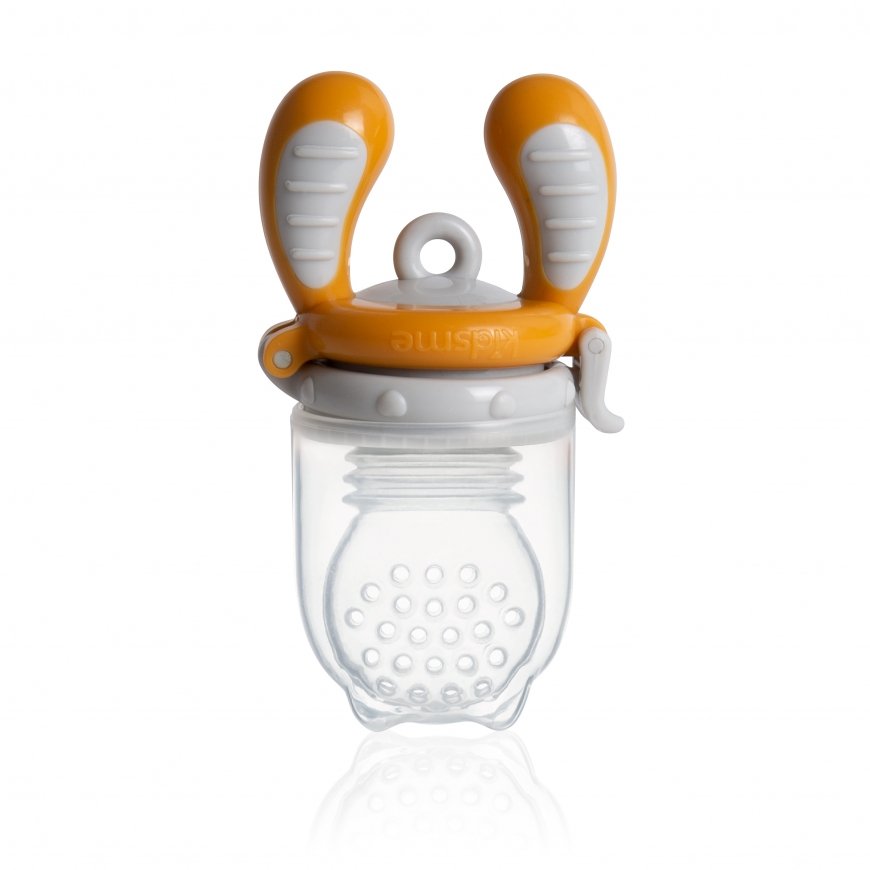 Jaunums! Akcija! Kidsme Food Feeder bērna ēdināšanas ierīce cietiem produktiem (liels) Amber no 6 mēn. 160337AM