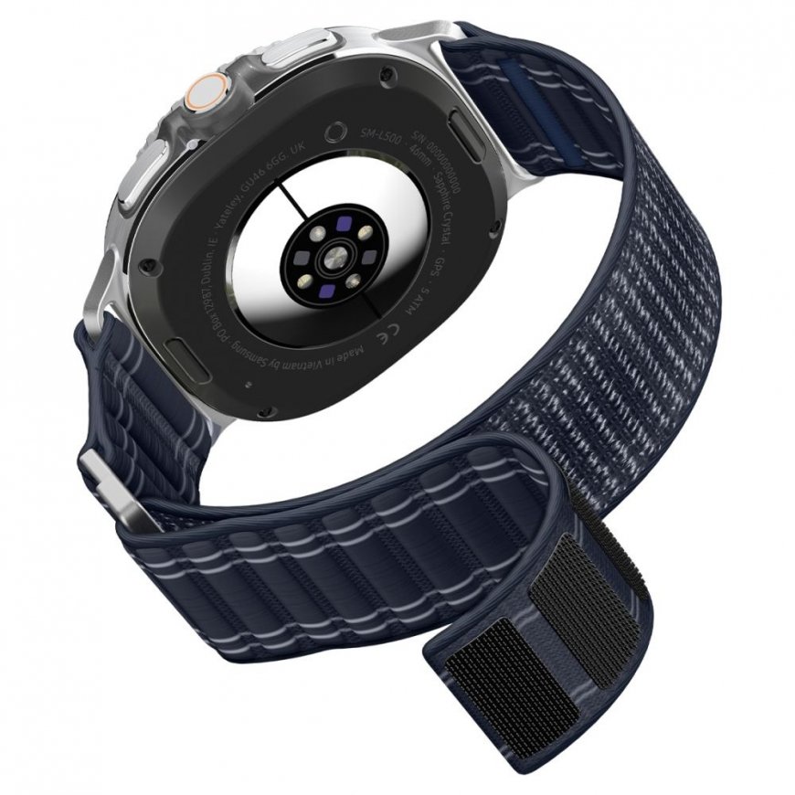 Dirželis Spigen WBFO do Samsung Galaxy Watch 8 / Classic (40/44/46mm) tamsiai mėlyna