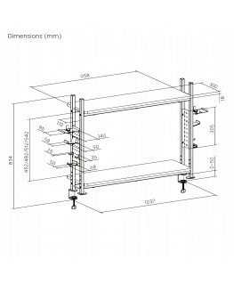 Spacetronik SPB-120BB 120 stalo prailginimas