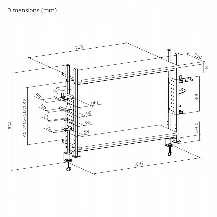 Spacetronik SPB-120BB 120 stalo prailginimas