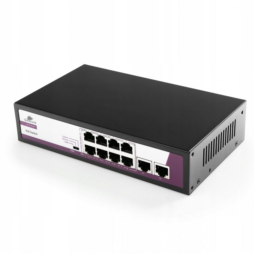 Spacetronik SWITCH 10-portowy 100Mbps POE 120W