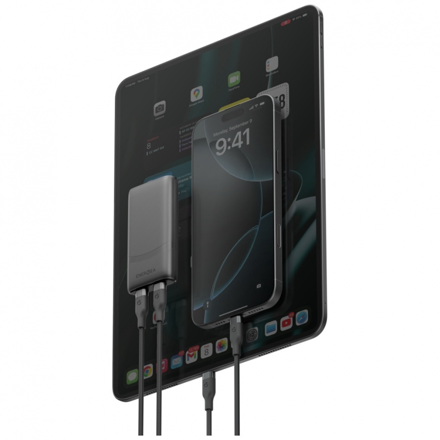 Wall charger Energea TravelWorld Edge 65W 2xUSB-C PD|PPS|QC3.0 ( – 3