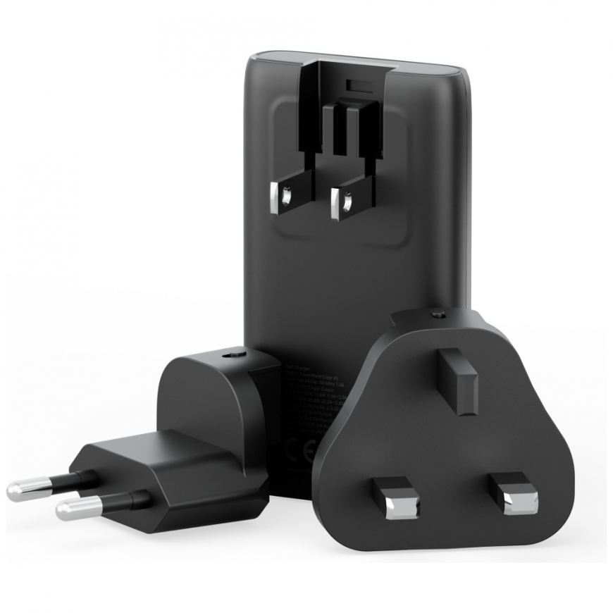 Wall charger Energea TravelWorld Edge 65W 2xUSB-C PD|PPS|QC3.0 ( – 5