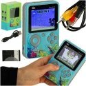 Ikonka Nešiojama mini retro žaidimų konsolė, mėlyna Ikonka Nešiojama mini retro žaidimų konsolė, mėlyna