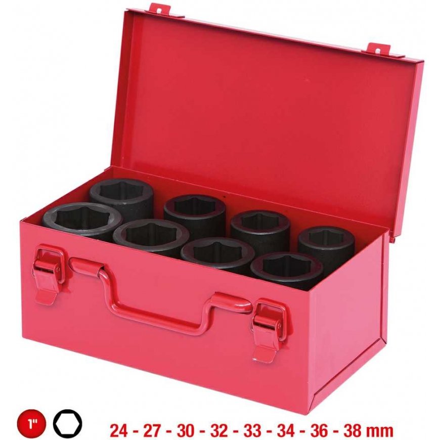 KS Tools 1/2" šešiakampių smūginių galvučių rinkinys KS TOLLS – 2
