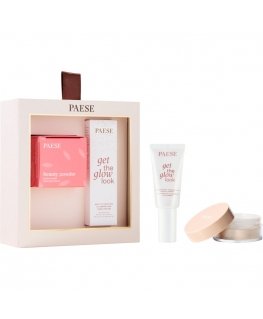 Paese All About The Base 02 komplektas rozświetlający krem do twarzy 30ml + sypki puder ryżowy 10g