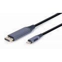 Gembird CC-USB3C-DPF-01-6 videokaapeli-adapteri 1,8 m USB Type-C DisplayPort musta, Harmaa Gembird CC-USB3C-DPF-01-6 videokaapeli-adapteri 1,8 m USB Type-C DisplayPort musta, Harmaa