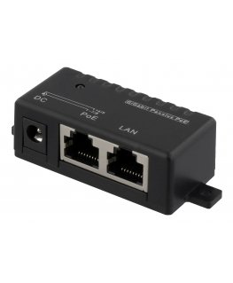 Deltaco POE-109 PoE adapteris Tīkls Gigabit Ethernet 48 V