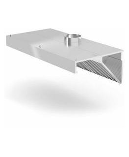 Kampinis sieninis gaubtas su labirintiniais filtrais ir LED apšvietimu 100x70x45 cm - Hendi 229309