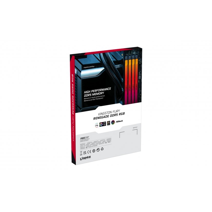 Kingston Technology FURY 32GB 6400MT/s DDR5 CL32 DIMM (Kit of 2) Renegade RGB – 5