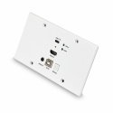 Lindy 150m Cat.6 HDMI 4K60 & Type C HDBaseT EU Wall Plate KVM Extender, Transmitter