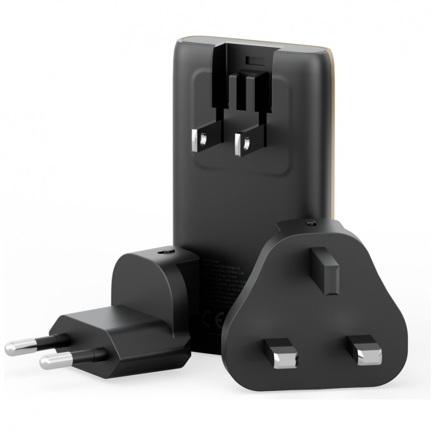 Wall charger Energea TravelWorld Edge 65W 2xUSB-C PD|PPS|QC3.0 ( – 5