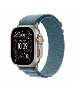 Apple Watch Ultra 3 GPS + Cellular 49mm Natural Titanium Case with Light Blue Alpine Loop - Medium