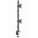 Gembird MA-D2-02 monitoriaus laikiklis arba stovas 81,3 cm (32") Stalas Juoda