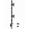 Gembird MA-D2-02 monitora stiprinājums un statīvs 81,3 cm (32") Galds Melns
