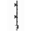 Gembird MA-D2-02 monitora stiprinājums un statīvs 81,3 cm (32") Galds Melns