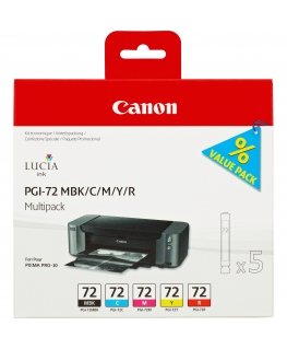 Canon 6402B009 rašalo kasetė 5 vnt Originalus Standartinė išeiga Žydras, Rausvai raudona, Matinis Juodas, Raudona, Geltona