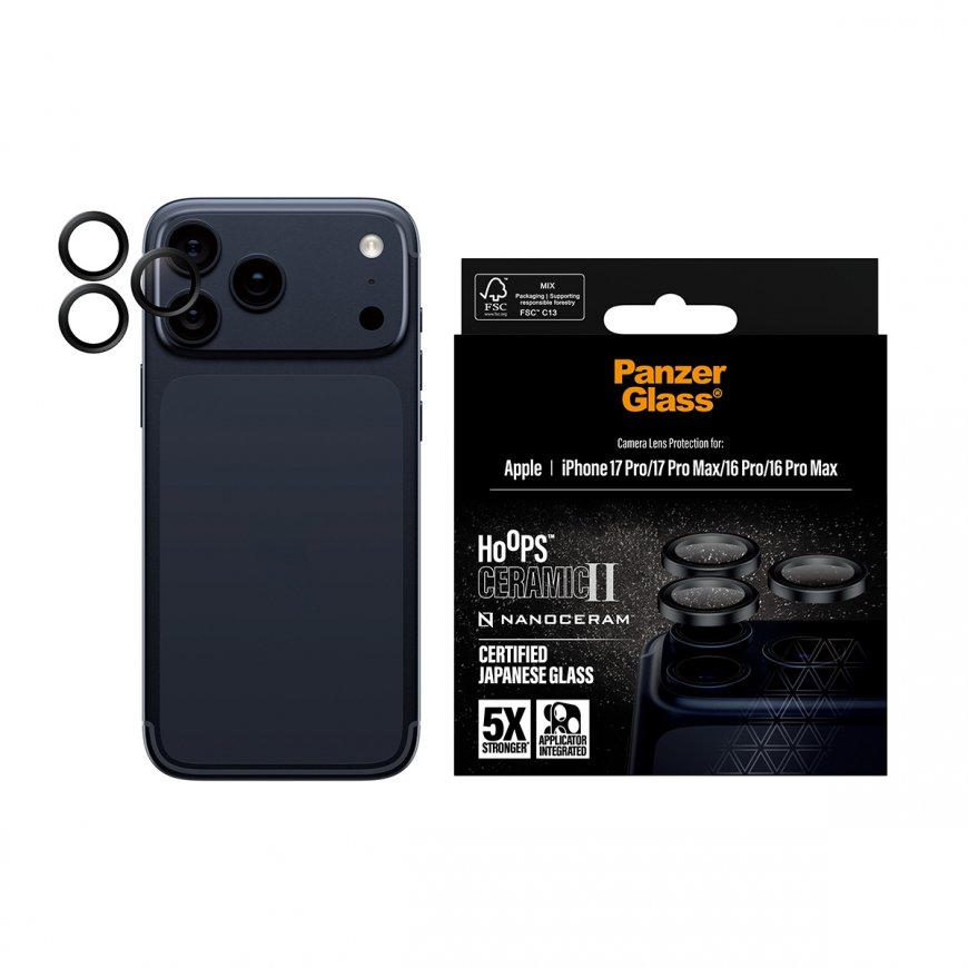 PanzerGlass ® Hoops® Ceramic II Camera Lens Protector iPhone 17 Pro | iPhone 17 Pro Max | iPhone 16 – 2