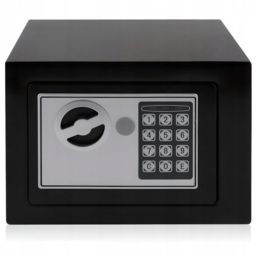 Retoo Elektroninis seifas su rakto kodu namams ar biurui STAL 23 x 17 x 17 cm
