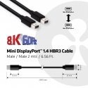 CLUB3D Mini DisplayPort 1.4 Cable HBR3 8K60Hz Male / Male 2 mtr. / 6.56 Ft. CLUB3D Mini DisplayPort 1.4 Cable HBR3 8K60Hz Male / Male 2 mtr. / 6.56 Ft.