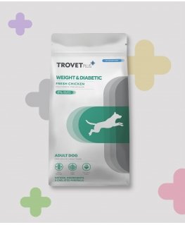 TROVET Paino & Diabetes WRD kanalla - kuiva koiranruoka - 12,5 kg