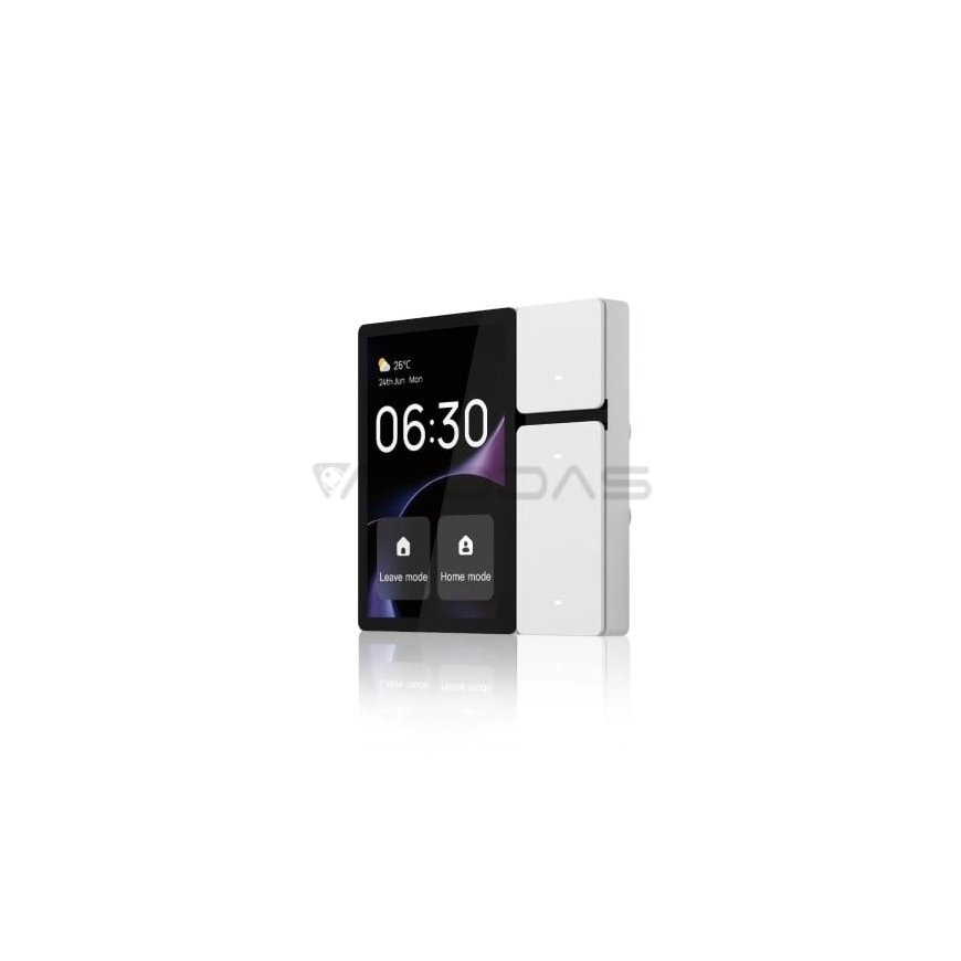 Moes Išmani nutikodomi TUYA juhtimispaneel, 3.5'' LCD, Wi-Fi, IR juhtimine, kolme füüsilise lülitiga, valgus. – 2