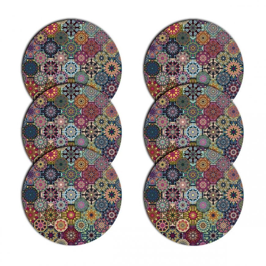 Bertoni 6D Round Table Coasters Set - VALENCIA