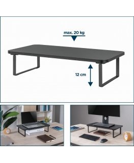 Gembird MS-TABLE-03 monitora stiprinājums un statīvs Galds Melns