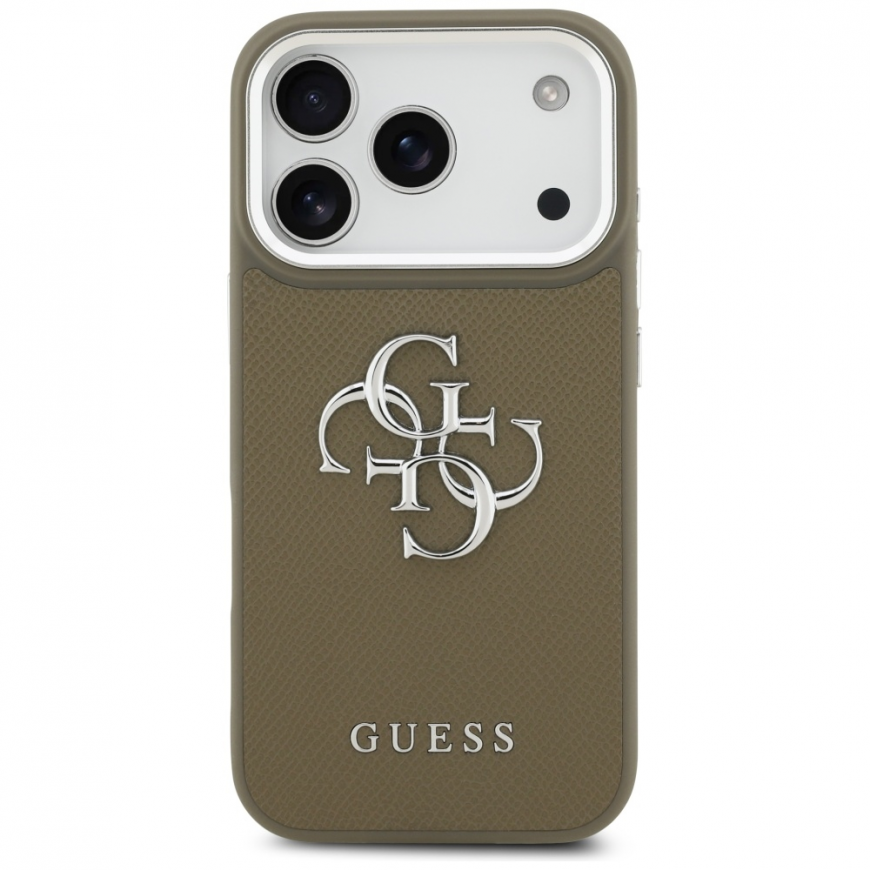 Guess Grained Big 4G Classic Logo Case for iPhone 17 Pro Brown – 3