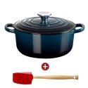 Le Creuset Signature 24 cm apvalus puodas nakties spalvos Le Creuset Signature 24 cm apvalus puodas nakties spalvos