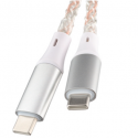 Qualo QCS-CC-00 Светящийся Кабель USB-C / 1m / 3A Qualo QCS-CC-00 Светящийся Кабель USB-C / 1m / 3A