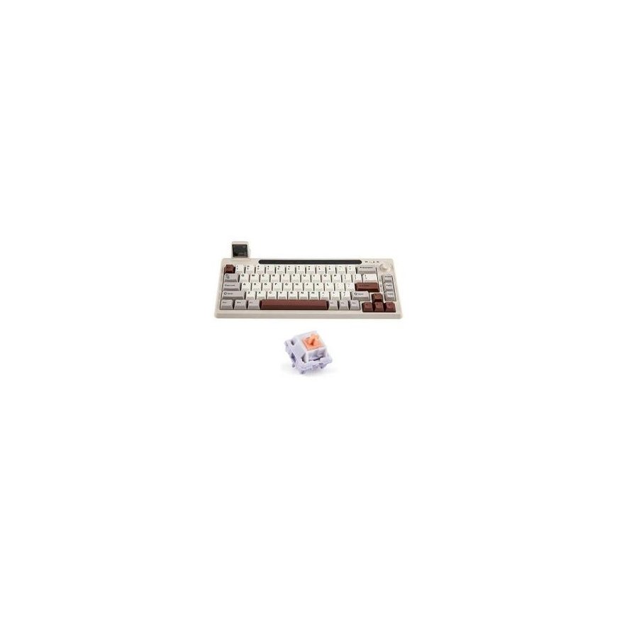 Mechaninė klaviatūra Epomaker RT65 Flamingo Switch pilka/balta – 2