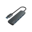 Savio Hub 4 x USB-A 3.1 Gen 1 AK-53 USB 3.2 Gen 1 (3.1 Gen 1) Type-A 1000 Mbit/s musta Savio Hub 4 x USB-A 3.1 Gen 1 AK-53 USB 3.2 Gen 1 (3.1 Gen 1) Type-A 1000 Mbit/s musta