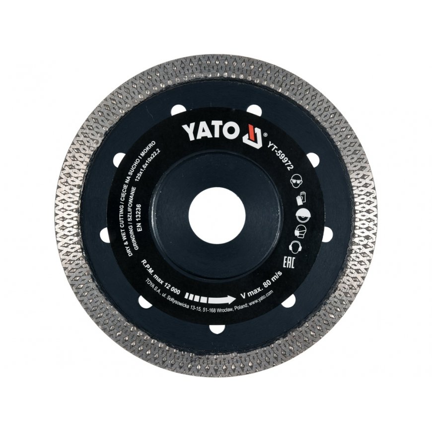 YATO GRĒSAS UN GRANĪTA DISKS 125mm – 2