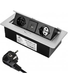 Spacetronik SPS-D24CS atverams galda kontaktligzdas