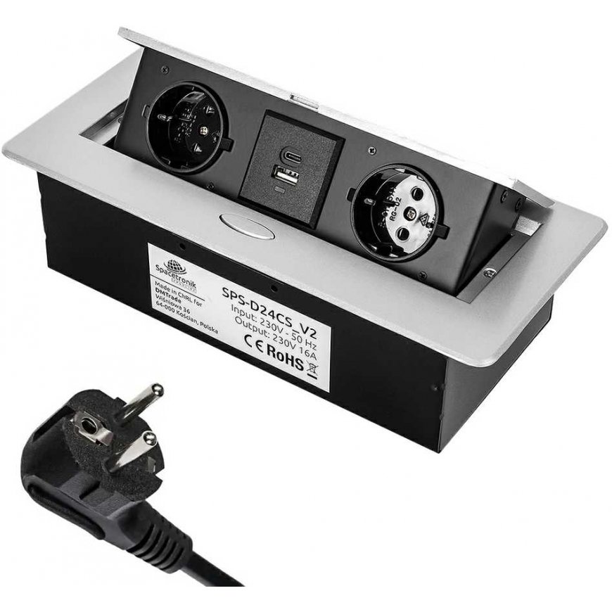 Spacetronik SPS-D24CS countertop socket