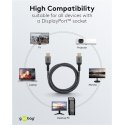 Goobay 75680 DisplayPort kabelis 2 m Melns Goobay 75680 DisplayPort kabelis 2 m Melns