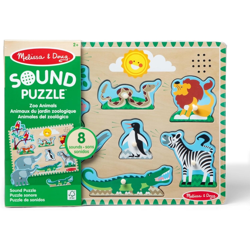 Melissa & Doug MPZ WPZ Zoo Animals Sound Pzl GML Kujundpusle 8 tk