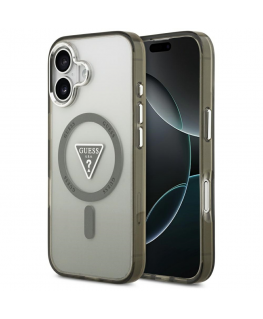 Guess IML Gradient Triangle Logo MagSafe case for iPhone 17 khak